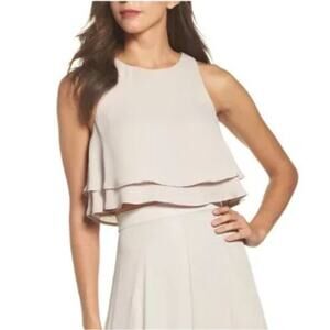 Show Me Your Mumu King Crop Top Show Me the Ring Crisp Beige NWT Size Medium